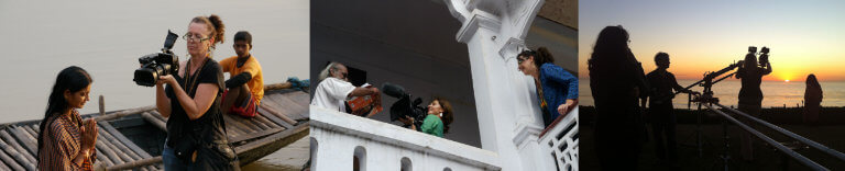 Behind the scenes images of the filming of Awake: The Life of Yogananda